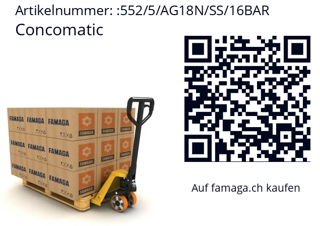   Concomatic 552/5/AG18N/SS/16BAR