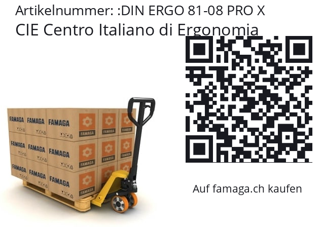   CIE Centro Italiano di Ergonomia DIN ERGO 81-08 PRO X