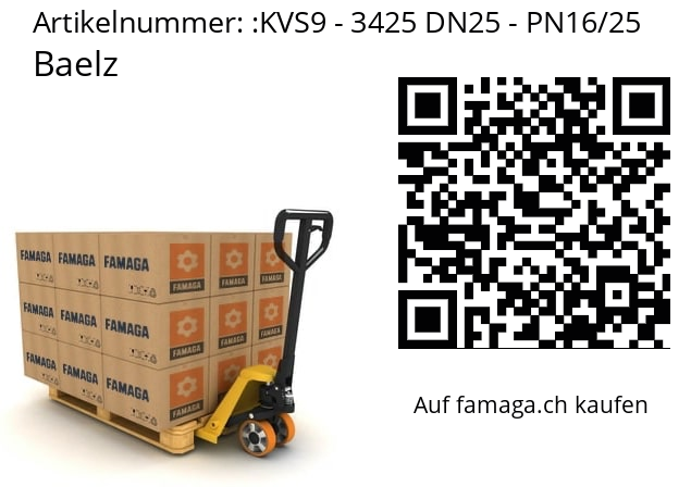   Baelz KVS9 - 3425 DN25 - PN16/25