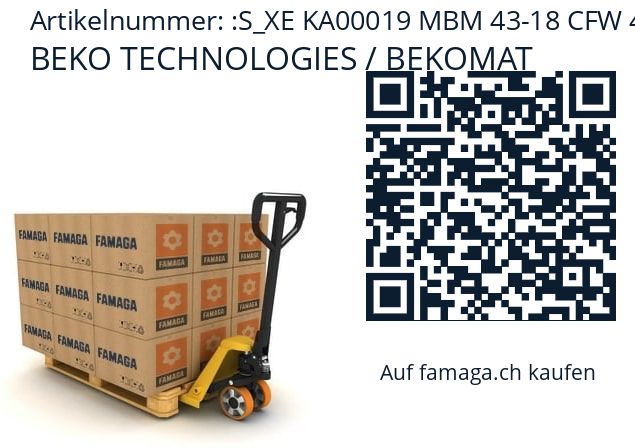   BEKO TECHNOLOGIES / BEKOMAT S_XE KA00019 MBM 43-18 CFW 4