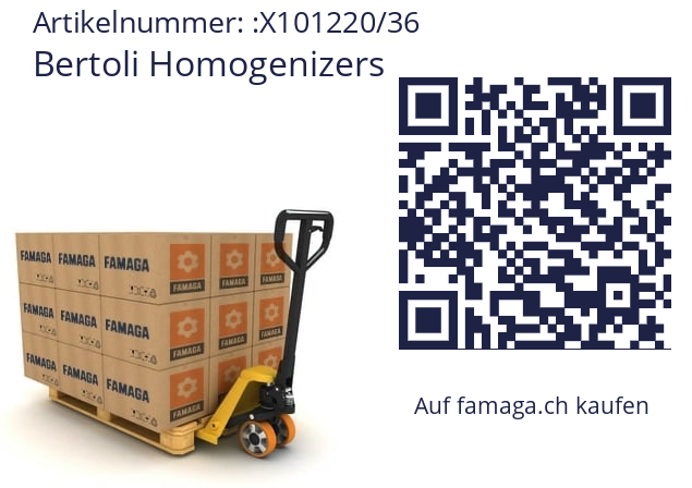   Bertoli Homogenizers X101220/36