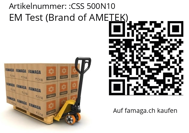   EM Test (Brand of AMETEK) CSS 500N10