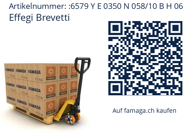   Effegi Brevetti 6579 Y E 0350 N 058/10 B H 06