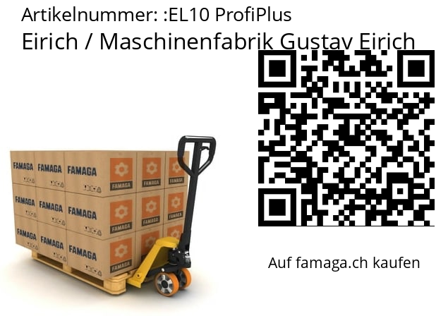   Eirich / Maschinenfabrik Gustav Eirich EL10 ProfiPlus