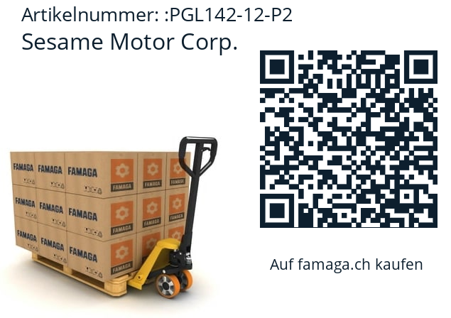  510-181017038-001 Sesame Motor Corp. PGL142-12-P2