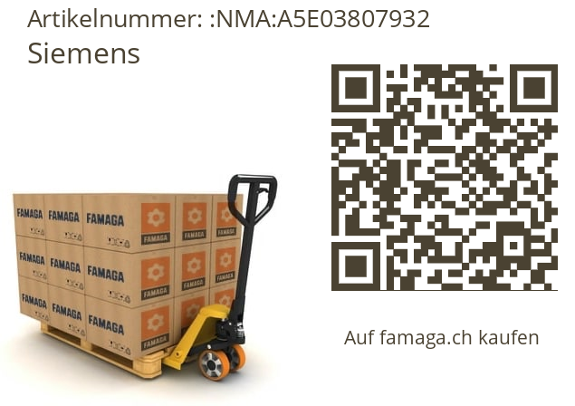   Siemens NMA:A5E03807932