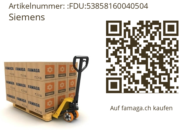   Siemens FDU:53858160040504
