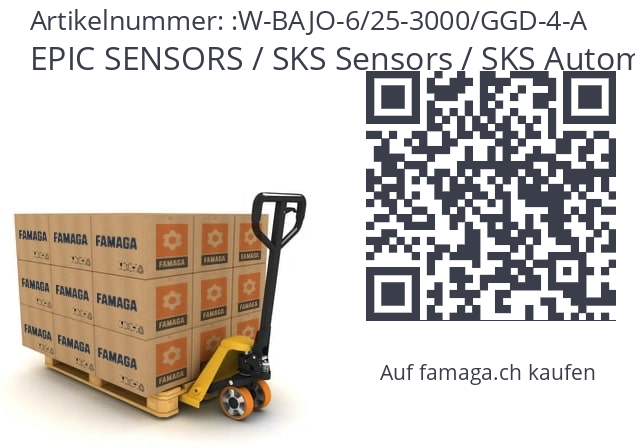   EPIC SENSORS / SKS Sensors / SKS Automaatio (Brand of Lapp Group) W-BAJO-6/25-3000/GGD-4-A
