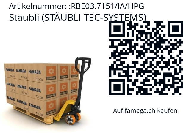   Staubli (STÄUBLI TEC-SYSTEMS) RBE03.7151/IA/HPG